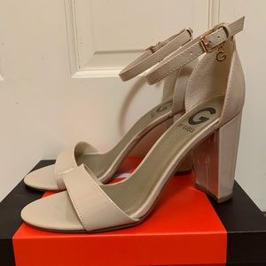 Guess open toe heels